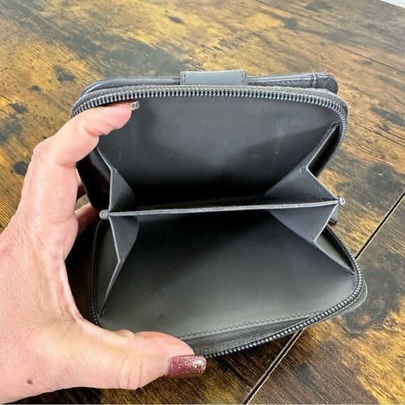 Prada Gray Leather Wallet W/ Certificate of Authenticity - Picture 10 of 15